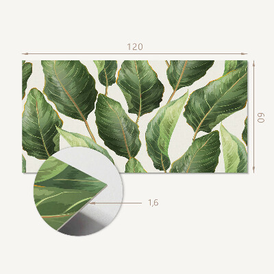 Obdĺžnikový panel na stenu Vzor tropického listu