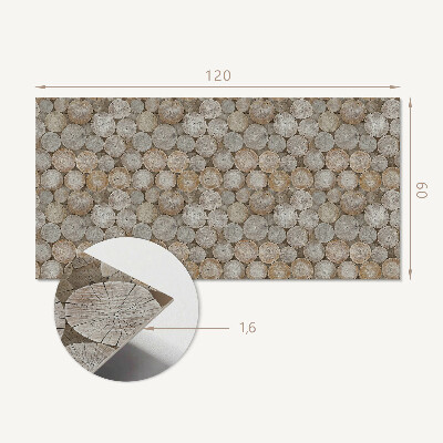 Obdĺžnikový panel na stenu Motív okrúhlej drevenej dózy