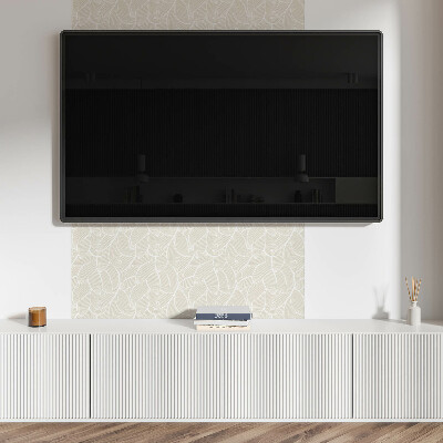 Obdĺžnikový stenový panel Listový motív vo zvlnených tvaroch