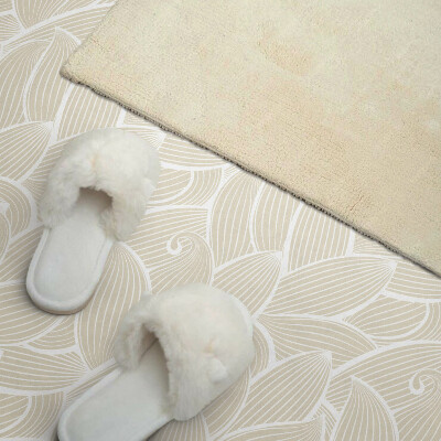 Obdĺžnikový stenový panel Listový motív vo zvlnených tvaroch