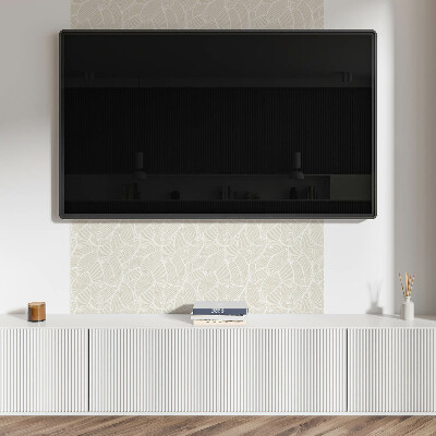 Obdĺžnikový stenový panel Listový motív vo zvlnených tvaroch