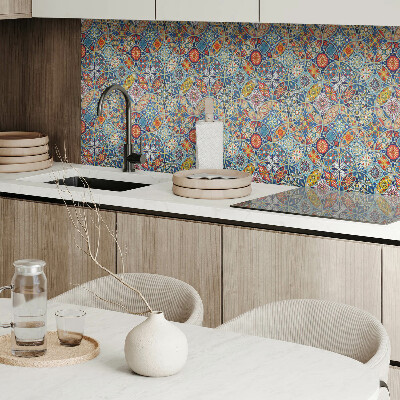 Obdĺžnikový stenový panel Viacfarebný motív mandaly