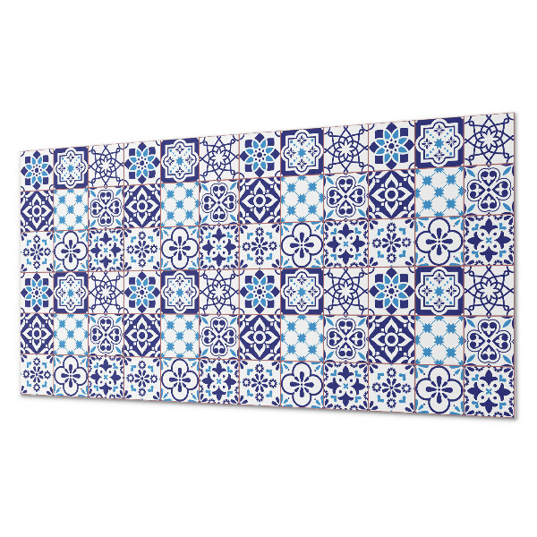 Obdĺžnikový panel na stenu Mozaika s kvetinovými detailmi