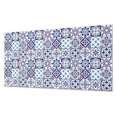 Obdĺžnikový panel na stenu Mozaika s kvetinovými detailmi