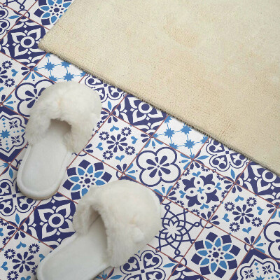 Obdĺžnikový panel na stenu Mozaika s kvetinovými detailmi