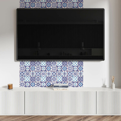 Obdĺžnikový panel na stenu Mozaika s kvetinovými detailmi