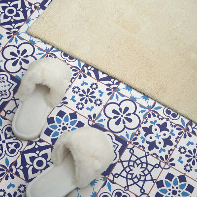 Obdĺžnikový panel na stenu Mozaika s kvetinovými detailmi