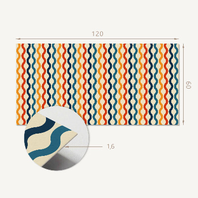 Obdĺžnikový stenový panel Rytmické vlny v harmonickom usporiadaní