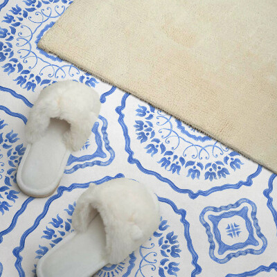 Obdĺžnikový stenový panel Kvetinové motívy v kruhoch