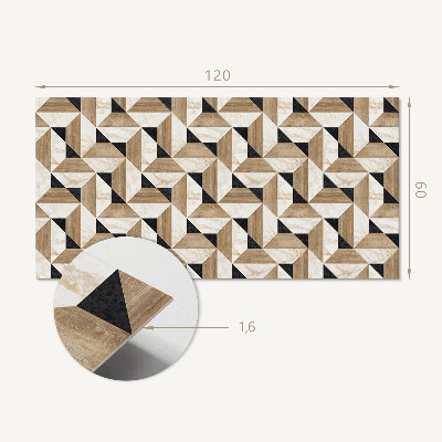 Obdĺžnikový stenový panel Abstraktný motív trojuholníkových tvarov