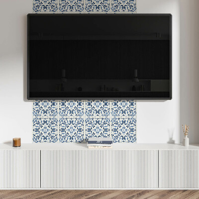 Samolepiaci panel na stenu Kvetinový motív v dláždenej kompozícii