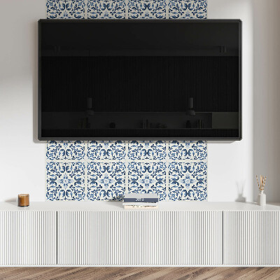 Samolepiaci panel na stenu Kvetinový motív v dláždenej kompozícii