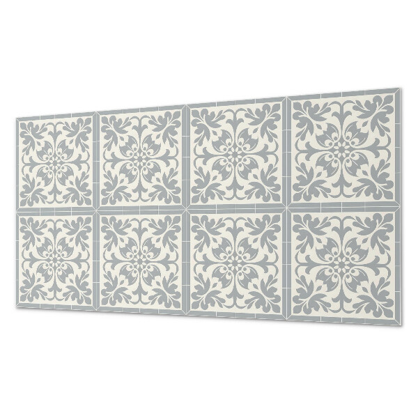 Obdĺžnikový stenový panel Kvetinový motív na dlaždici