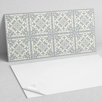 Obdĺžnikový stenový panel Kvetinový motív na dlaždici