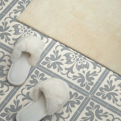 Obdĺžnikový stenový panel Kvetinový motív na dlaždici