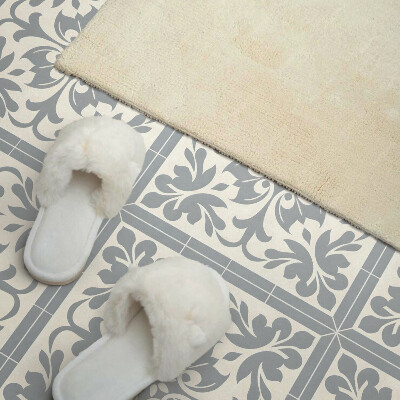 Obdĺžnikový stenový panel Kvetinový motív na dlaždici