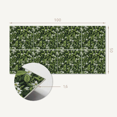 Samolepiaci panel na stenu Kvetinové aranžmány s listami