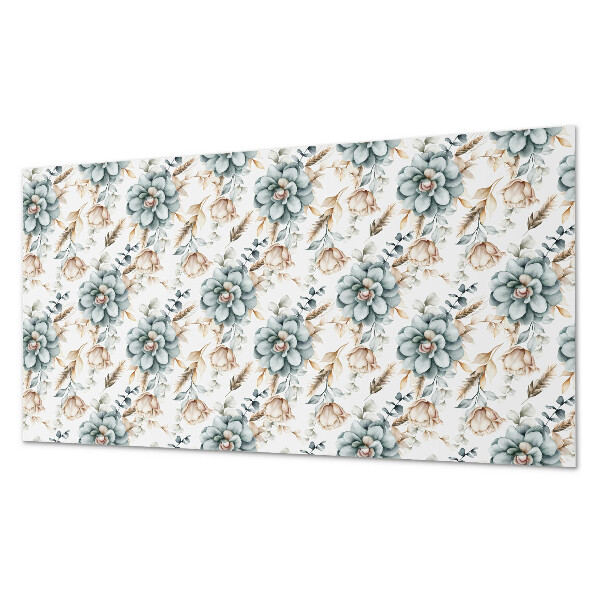 Obdĺžnikový stenový panel Kvetinový motív