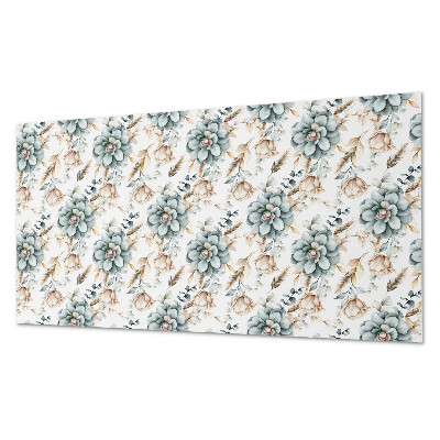 Obdĺžnikový stenový panel Kvetinový motív