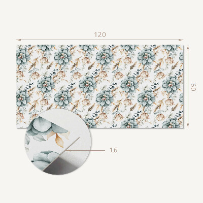 Obdĺžnikový stenový panel Kvetinový motív