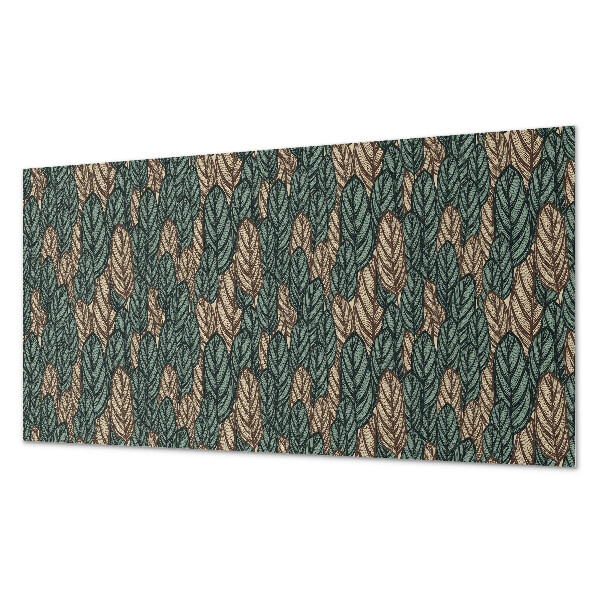 Obdĺžnikový panel na stenu Listy v plochom usporiadaní