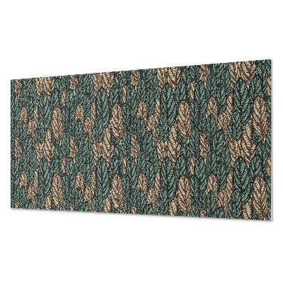 Obdĺžnikový panel na stenu Listy v plochom usporiadaní