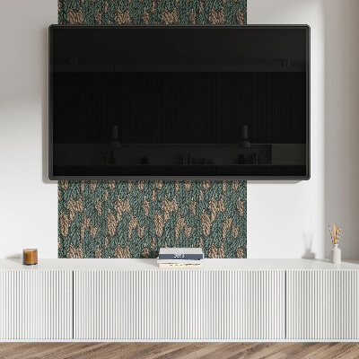 Obdĺžnikový panel na stenu Listy v plochom usporiadaní