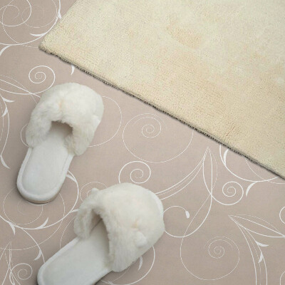 Samolepiaci panel na stenu Jemné špirálové a listové vzory