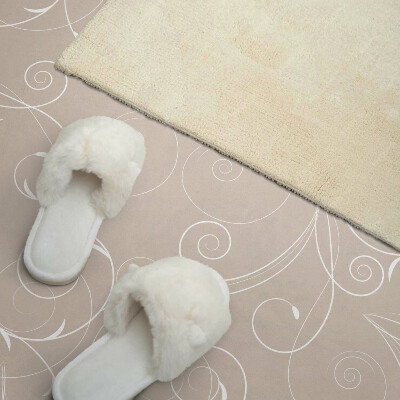 Samolepiaci panel na stenu Jemné špirálové a listové vzory