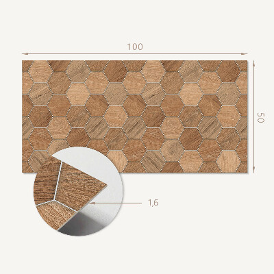 Obdĺžnikový panel na stenu Šesťhranný vzor na povrchu