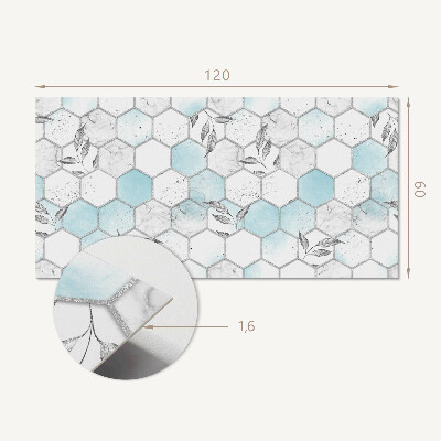 Obdĺžnikový stenový panel Šesťhranná listová mozaika