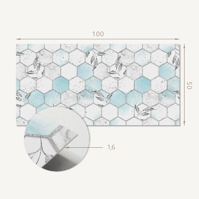 Obdĺžnikový stenový panel Šesťhranná listová mozaika