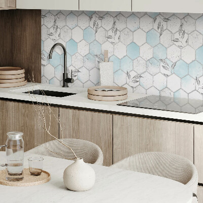 Obdĺžnikový stenový panel Šesťhranná listová mozaika