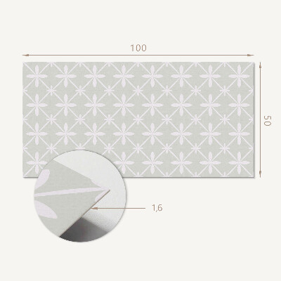 Obdĺžnikový panel na stenu Kvetinový motív v sieťke