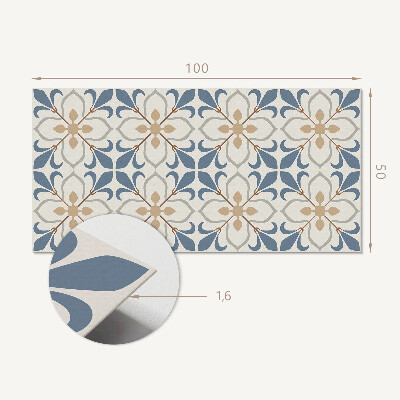 Samolepiaci panel na stenu Kvetinový motív s listami