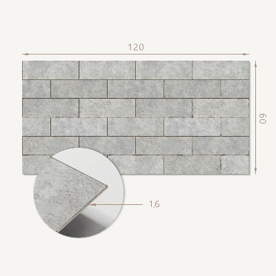 Obdĺžnikový stenový panel Tehlové konštrukcie v 3D