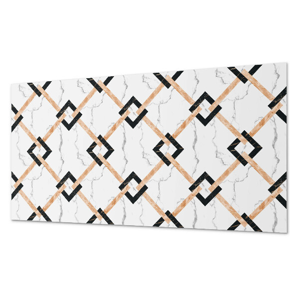 Obdĺžnikový stenový panel Moderné mramorové geometrické motívy