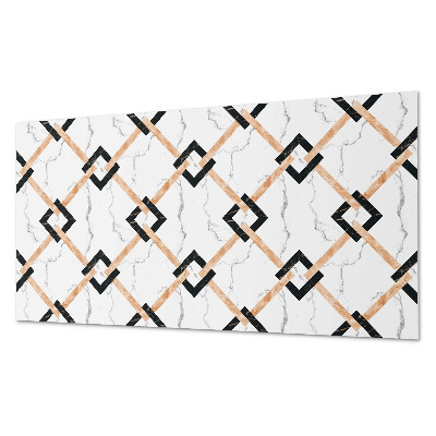 Obdĺžnikový stenový panel Moderné mramorové geometrické motívy