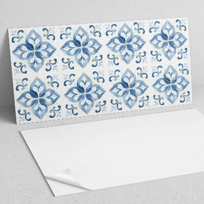 Obdĺžnikový panel na stenu Kvetinový motív na dlaždici