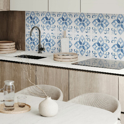 Obdĺžnikový panel na stenu Kvetinový motív na dlaždici