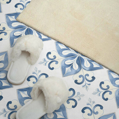 Obdĺžnikový panel na stenu Kvetinový motív na dlaždici