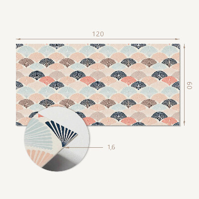 Obdĺžnikový panel na stenu Vlny s motívom vejára