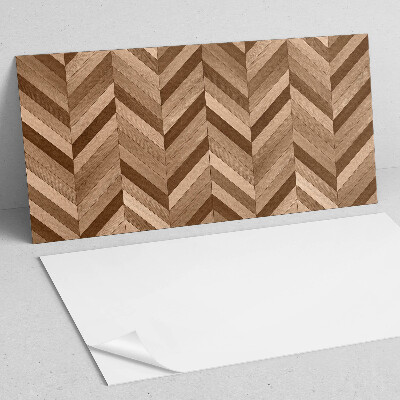 Obdĺžnikový stenový panel Motív rybej kosti s dreveným akcentom