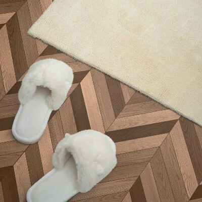 Obdĺžnikový stenový panel Motív rybej kosti s dreveným akcentom