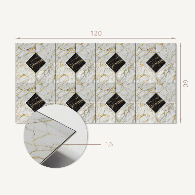 Obdĺžnikový stenový panel Štýlový mramorový motív
