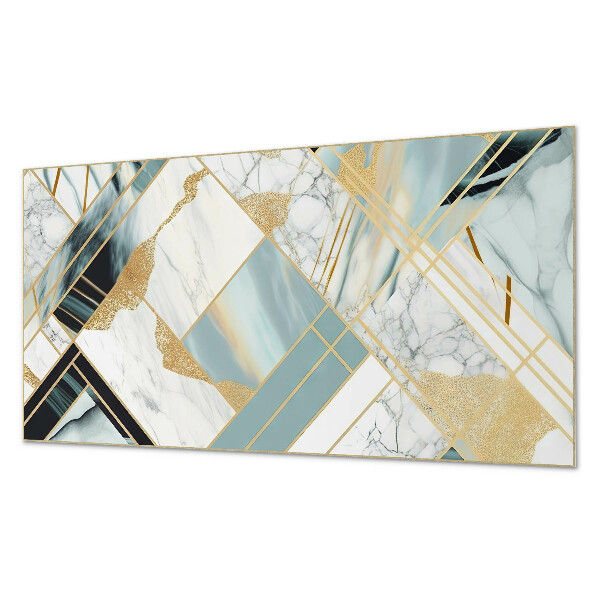 Obdĺžnikový panel na stenu Mramorové geometrické tvary
