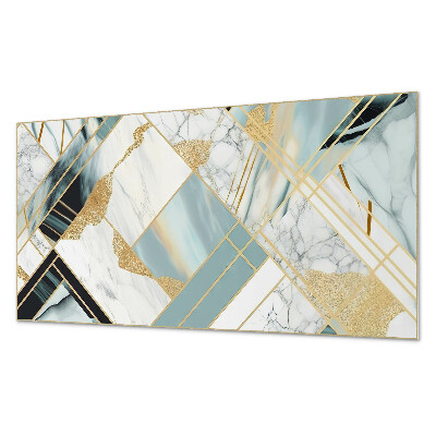 Obdĺžnikový panel na stenu Mramorové geometrické tvary