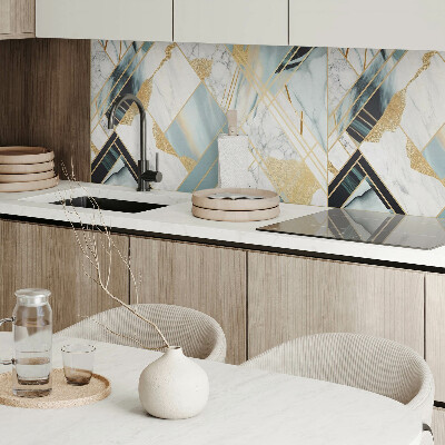 Obdĺžnikový panel na stenu Mramorové geometrické tvary