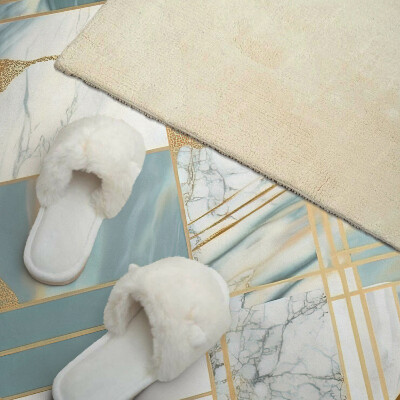 Obdĺžnikový panel na stenu Mramorové geometrické tvary