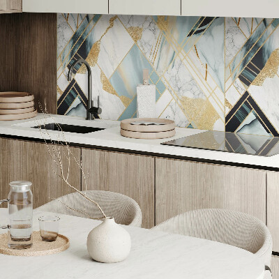 Obdĺžnikový panel na stenu Mramorové geometrické tvary